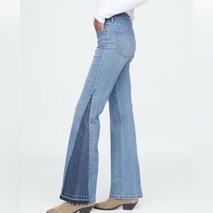 Gap 30 Long High Rise Patched '70s Flare Jeans